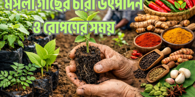 মসলা গাছের চারা উৎপাদন ও রোপণের সময়
